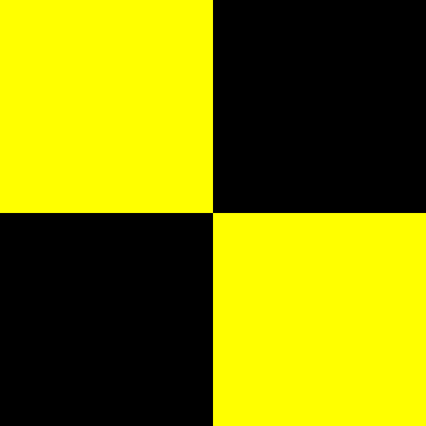 International maritime signal flag L - black & yellow quarters