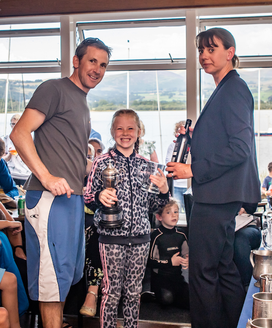 Andy & Lily Smith Father & daughter receiving their prizes