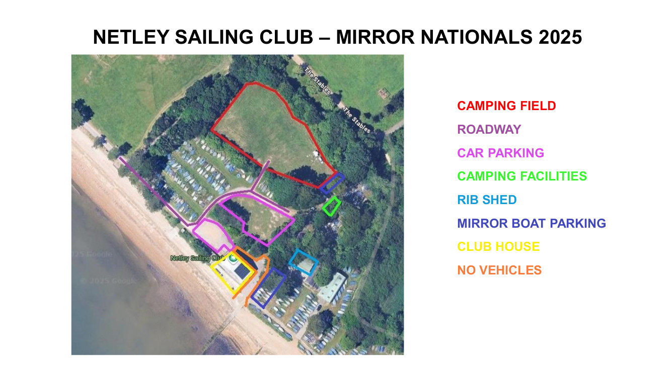 Mirror Nationals map of Netley Sailing Club